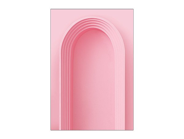 Painel De Festa Vertical 1,50 x 2,20 - Parede Arco Portal Curvas Finas Rosa 032