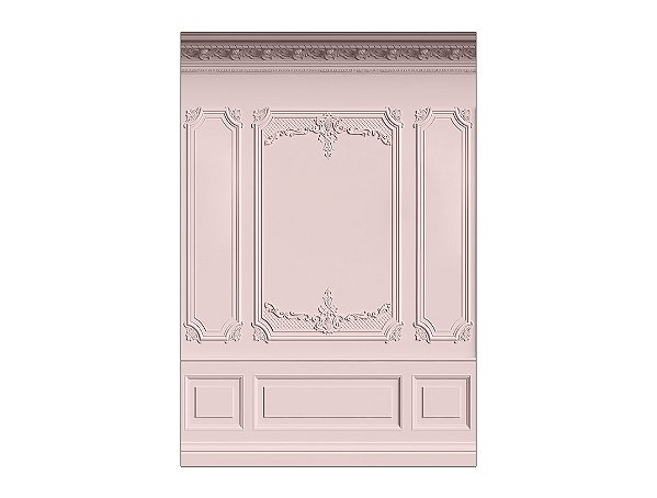 Painel De Festa Vertical 1,50 x 2,20 - Parede Boiserie Rose 039