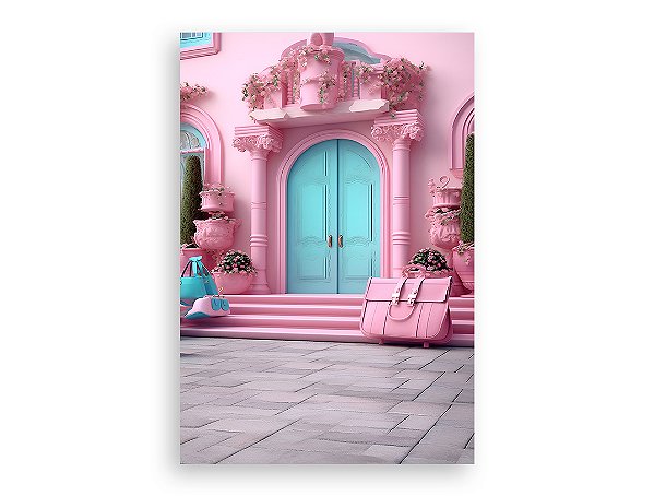 Painel De Festa Vertical 1,50 x 2,20 - Fashion Casa com Vasos 006