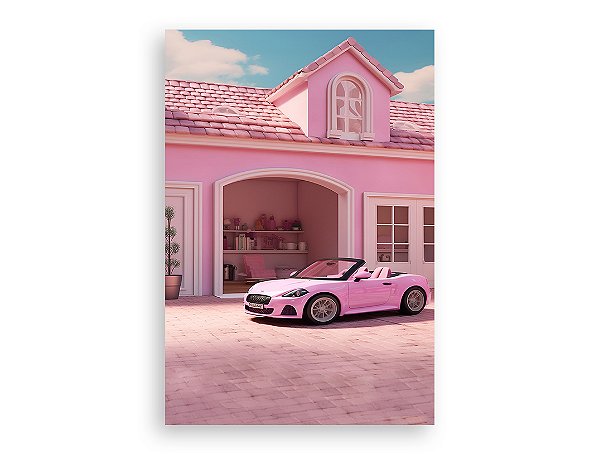 Painel De Festa Vertical 1,50 x 2,20 - Boneca Rosa Fashion Casa 007