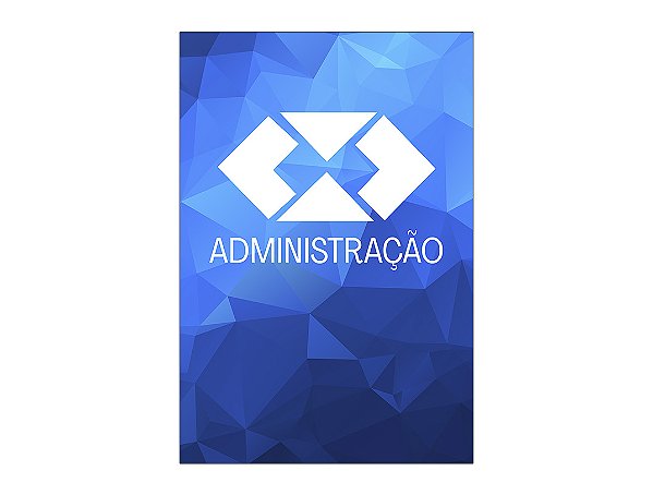 Painel De Festa Vertical 1,50 x 2,20 - Profissão Administração Efeito Geométrico Azul 010