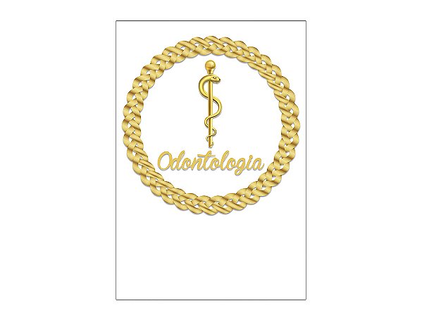 Painel De Festa Vertical 1,50 x 2,20 - Profissão Odontologia Dourado 015