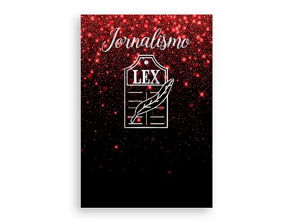 Painel De Festa Vertical 1,50 x 2,20 - Profissão Jornalismo Vermelho 027