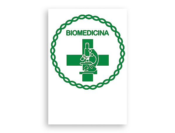 Painel De Festa Vertical 1,50 x 2,20 - Biomedicina Logo Verde 029