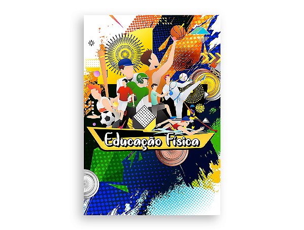 Painel De Festa Vertical 1,50 x 2,20 - Profissão Educação Física Esportistas 030