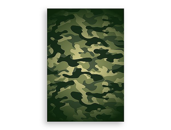 Painel De Festa Vertical 1,50 x 2,20 - Exército Estampa Camuflado 033