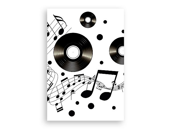 Painel De Festa Vertical 1,50 x 2,20 - Anos 80 Disco de Vinil 005