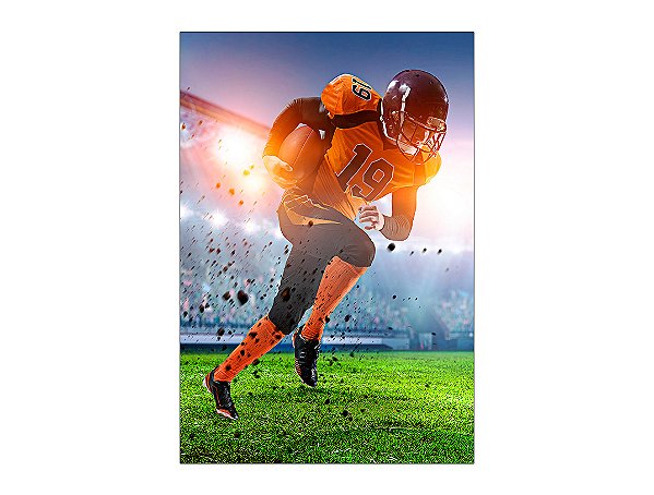Painel De Festa Vertical 1,50 x 2,20 - Jogador de Futebol Americano 013