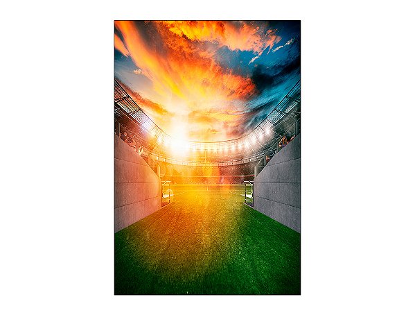 Painel De Festa Vertical 1,50 x 2,20 - Estádio de Futebol Realista 016