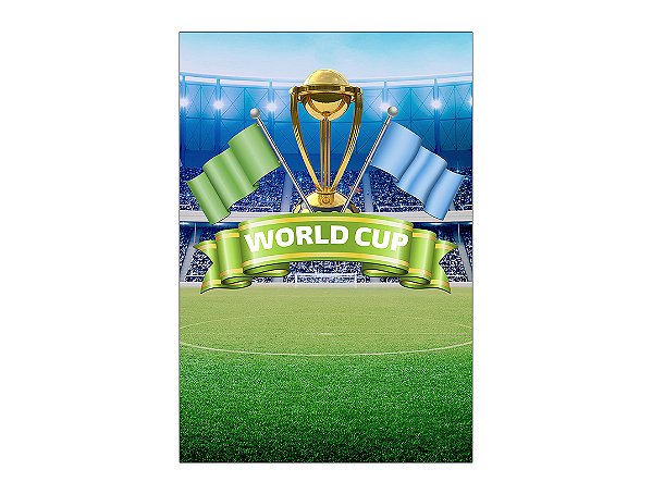 Painel De Festa Vertical 1,50 x 2,20 - Futebol Copa do mundo 019