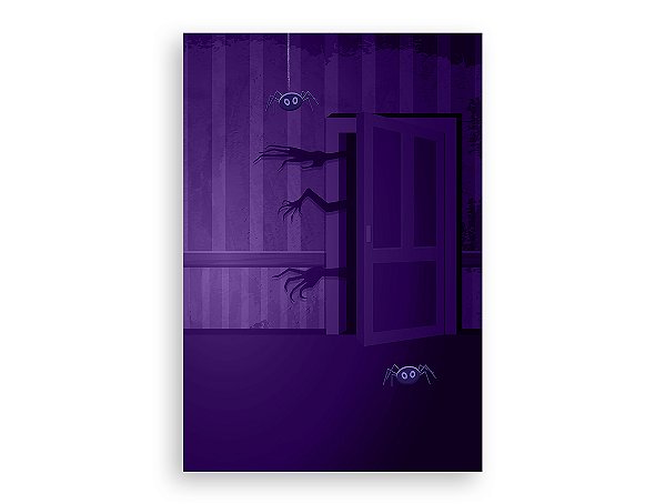 Painel De Festa Vertical 1,50 x 2,20 - Halloween Roxo 017