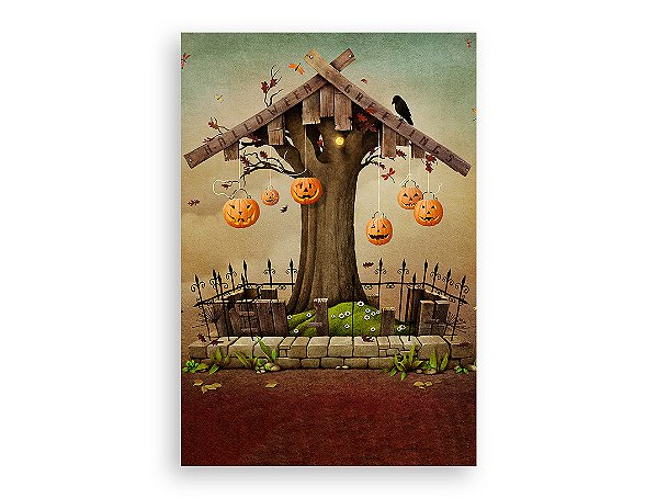 Painel De Festa Vertical 1,50 x 2,20 - Loja de Halloween 022
