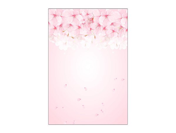 Painel De Festa Vertical 1,50 x 2,20 - Flor de Cerejeira Rosa Suave 062