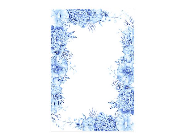Painel De Festa Vertical 1,50 x 2,20 - Bride To Be Floral Azul 124