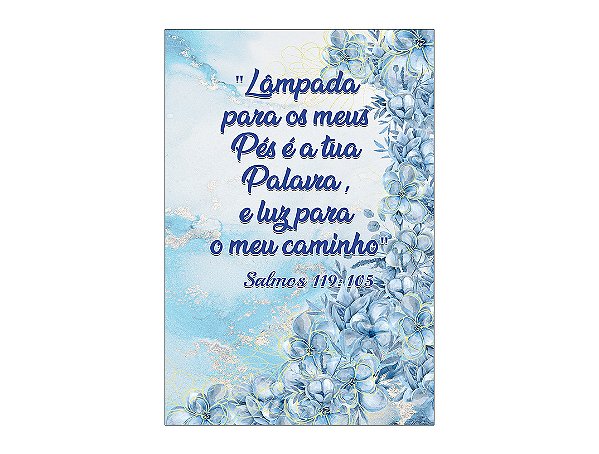 Painel De Festa Vertical 1,50 x 2,20 - Religioso Efeito Mármore Floral Azul 034