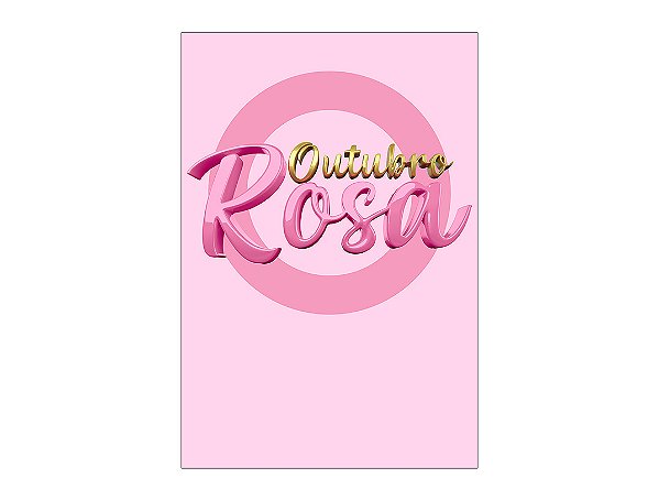 Painel De Festa Vertical 1,50 x 2,20 - Outubro Rosa Circulo 020