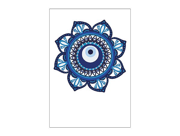 Painel De Festa Vertical 1,50 x 2,20 - Mandala Olho Grego 002
