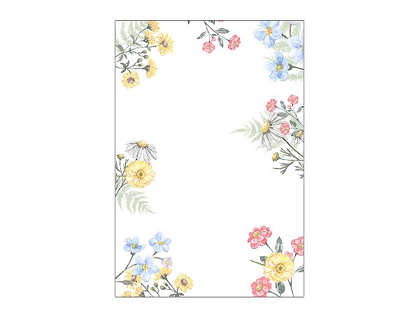 Painel De Festa Vertical 1,50 x 2,20 - Jardim com Flores Coloridas 028