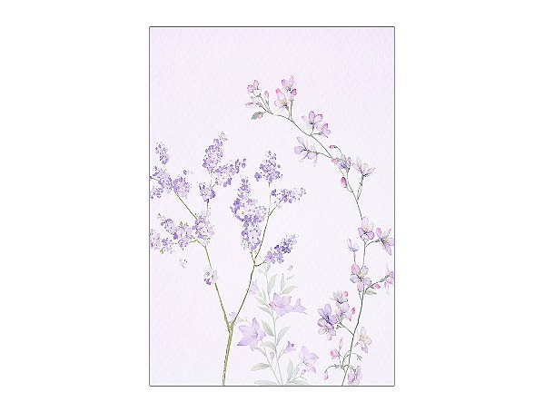 Painel De Festa Vertical 1,50 x 2,20 - Jardim Floral Lilás 039
