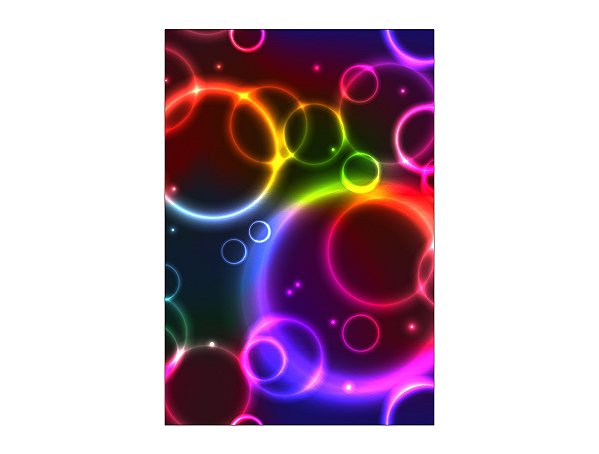 Painel De Festa Vertical 1,50 x 2,20 - Circulos Coloridos Efeito Neon 015