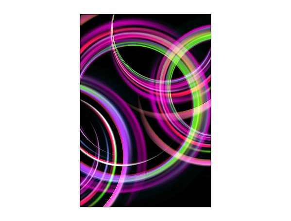 Painel De Festa Vertical 1,50 x 2,20 - Circulos Pink e Verde Efeito Neon 016