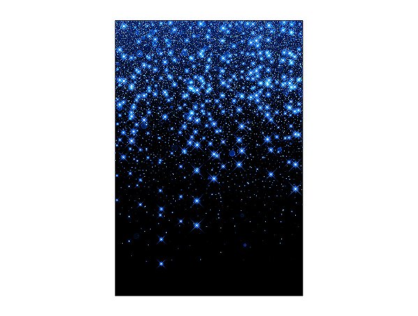 Painel De Festa Vertical 1,50 x 2,20 - Preto Efeito Glitter Azul Caindo 017