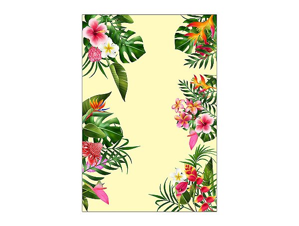 Painel De Festa Vertical 1,50 x 2,20 - Folhagens Tropical 020