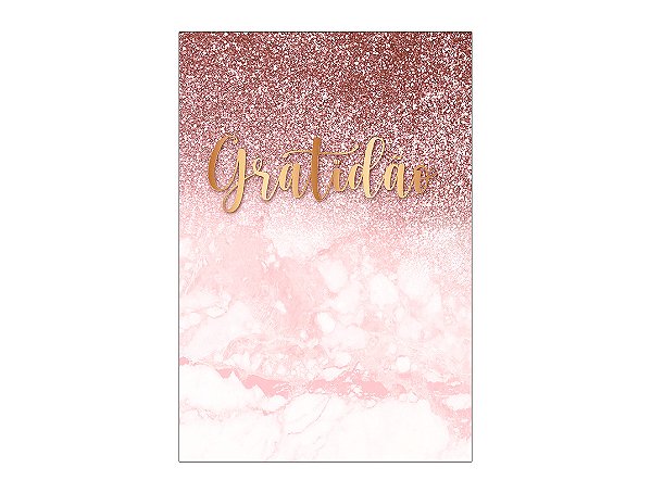 Painel De Festa Vertical 1,50 x 2,20 - Gratidão Efeito Glitter Rose 059