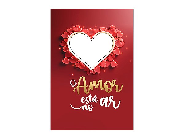 Painel De Festa Vertical Interativo 1,50x2,20 - Dia dos Namorados O Amor Está no Ar 107
