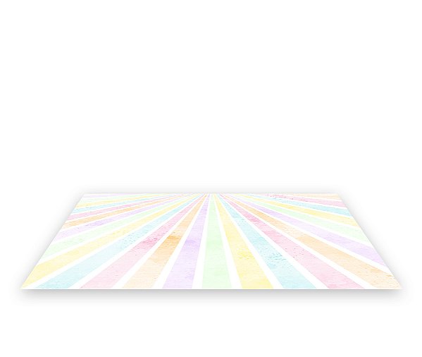 Painel De Festa Tapete Em Lona 2,50x1,35 - Circo Rosa Arco-Íris 020