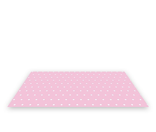 Painel De Festa Tapete Em Lona 2,50x1,35 - Rosa Com Poás Branco 003