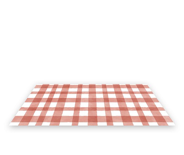 Painel De Festa Tapete Em Lona 2,50x1,35 - Quadriculado Vermelho 022