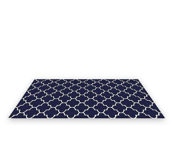 Painel De Festa Tapete Em Lona 2,50x1,35 - Azul Com Branco 036