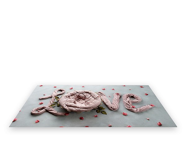 Painel De Festa Tapete Em Lona 2,50x1,35 - Ensaio New Born Love 001
