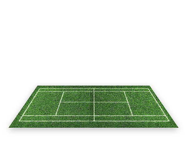 Painel De Festa Tapete Em Lona 2,50x1,35 - Efeito Quadra de Tênis Grama 002