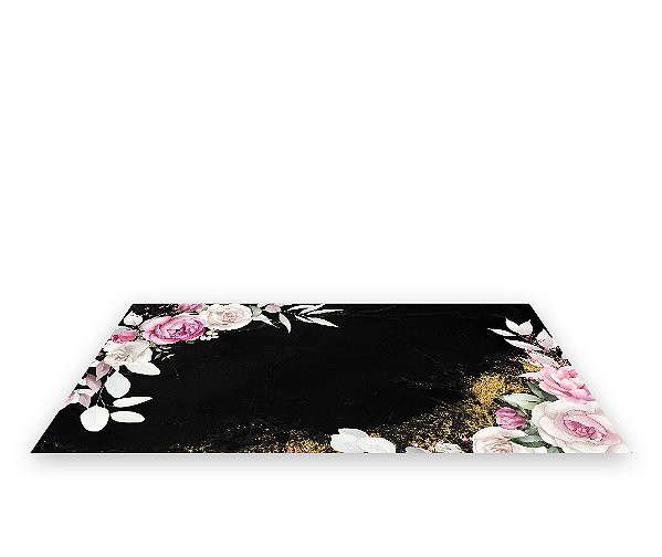Painel De Festa Tapete Em Lona 2,50x1,35 - Efeito Geométrico Floral 020