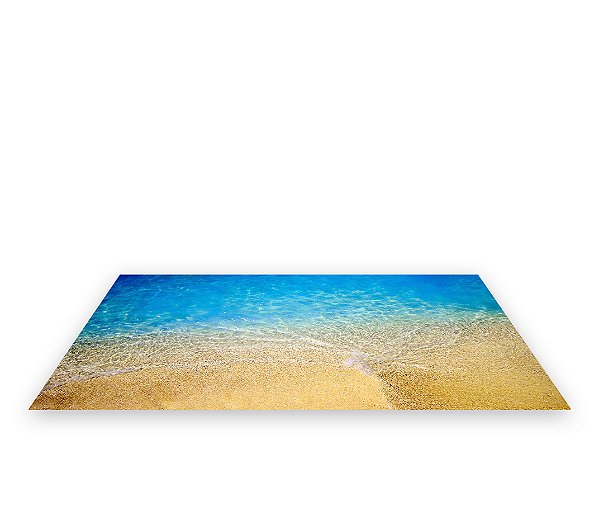 Painel De Festa Tapete Em Lona 2,50x1,35 - Praia Realista 009