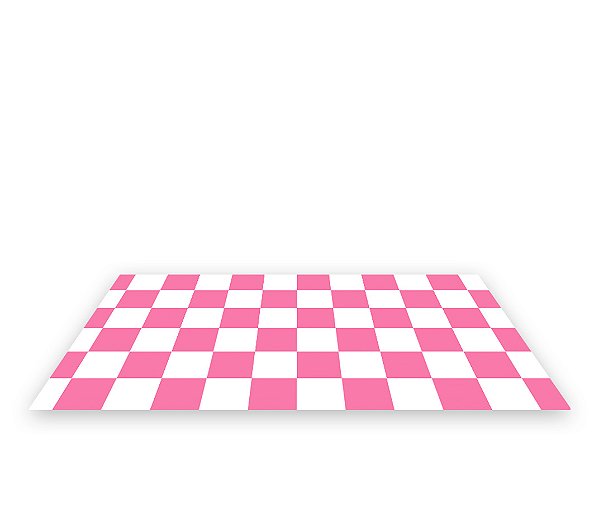 Painel De Festa Tapete Em Lona 2,50x1,35 - Anos 60,70 Xadrez Rosa 002