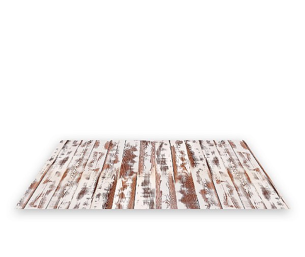Painel De Festa Tapete Em Lona 2,50x1,35 - Piso Efeito Madeira Rústica Branca 011