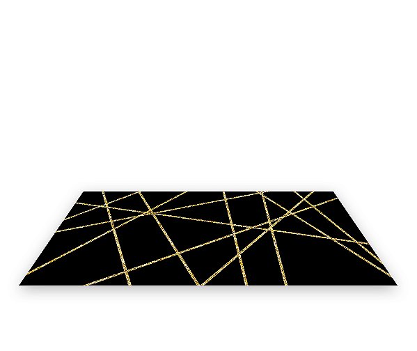 Painel De Festa Tapete Em Lona 2,50x1,35 - Efeito Glitter Riscos Dourados 026