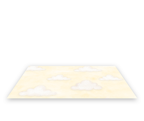 Painel De Festa Tapete Em Lona 2,50x1,35 - Nuvens Céu Amarelo Suave 014
