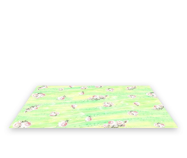 Painel De Festa Tapete Em Lona 2,50x1,35 - Jardim de Boneca Aquarela 004
