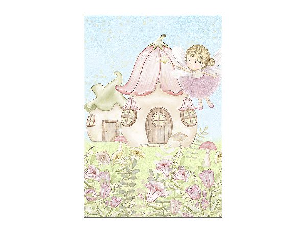 Painel De Festa Vertical 1,50 x 2,20 - Fadas Cute Aquarela 022