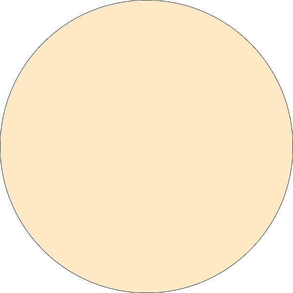 Painel De Festa Redondo 1,50x1,50 - Cores Neutras Amarelo Pastel Liso 050