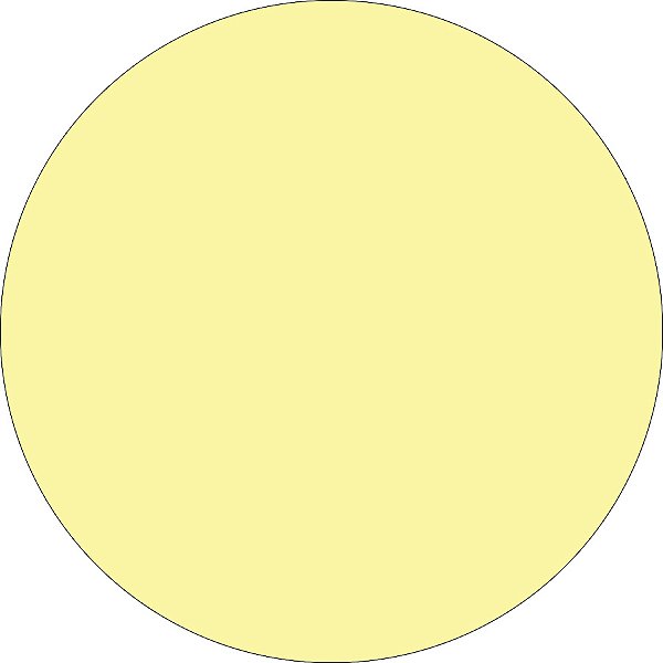 Painel De Festa Redondo 1,50x1,50 - Cores Neutras Amarelo Liso 051
