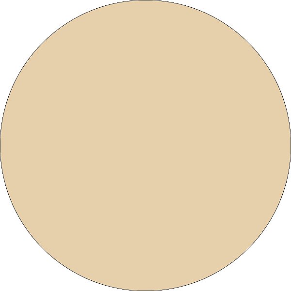 Painel De Festa Redondo 1,50x1,50 - Cores Neutras Bege Liso 053