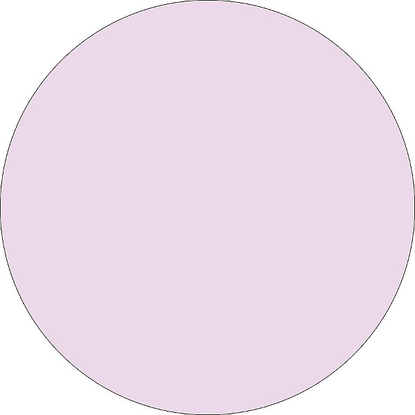 Painel De Festa Redondo 1,50x1,50 - Cores Neutras Lilás Liso 054