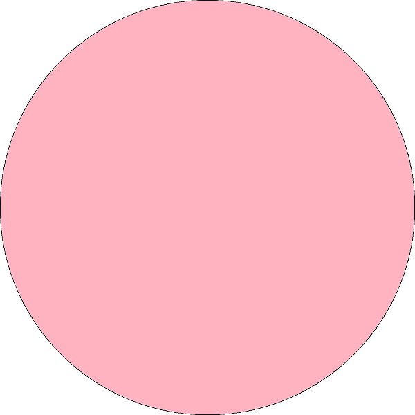 Painel De Festa Redondo 1,50x1,50 - Cores Neutras Rosa Liso 055
