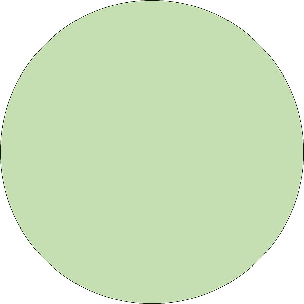 Painel De Festa Redondo 1,50x1,50 - Cores Neutras Verde Liso 056