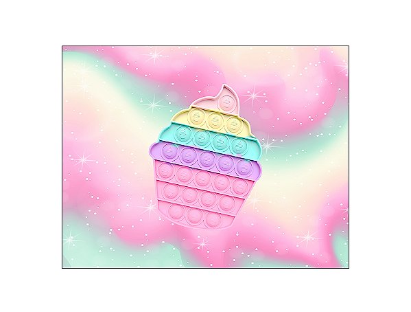 Painel de Festa Horizontal 1,55 X 1,20 - Brinquedo Push Pop It Candy 001